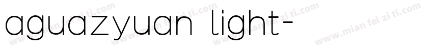 aguazyuan light字体转换